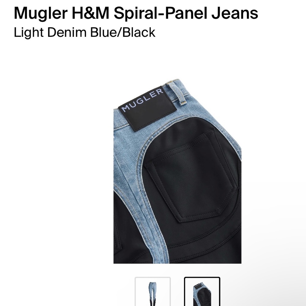MUGLER X SPIRAL PANEL JEANS